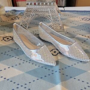 Glaze Silver Mesh Women's Loafers